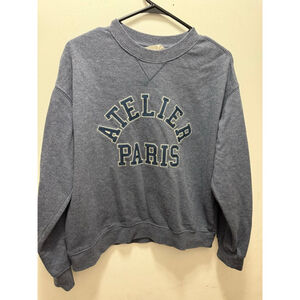 Women's H&M Blue Atelier Paris Crewneck Sweatshirt S